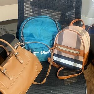 Fila Teal and Tan Backpacks